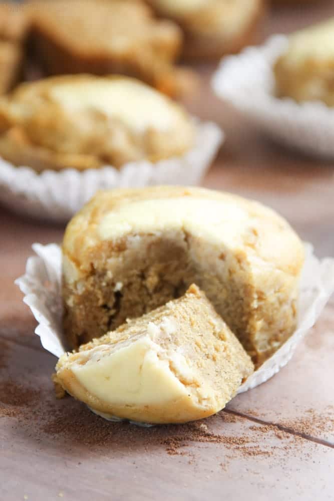 Gluten-Free Pumpkin Cream Cheese Muffins - Veggiebalance.com