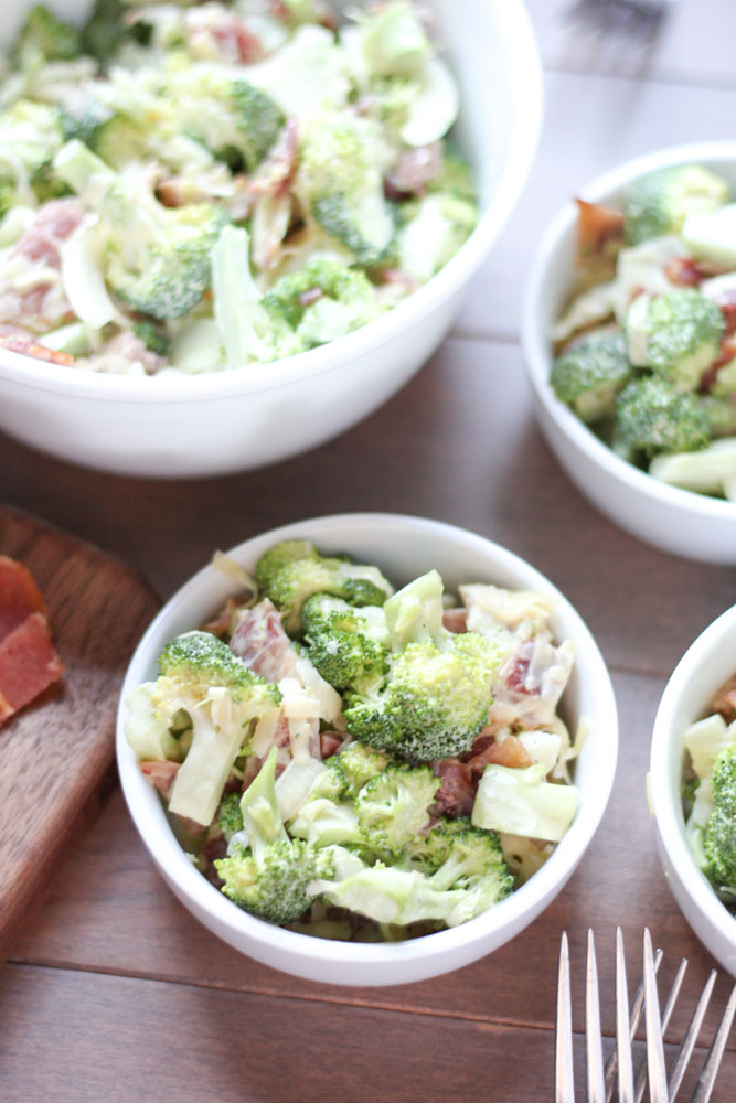 Healthy Broccoli Salad {GlutenFree, Homemade Mayo} VeggieBalance