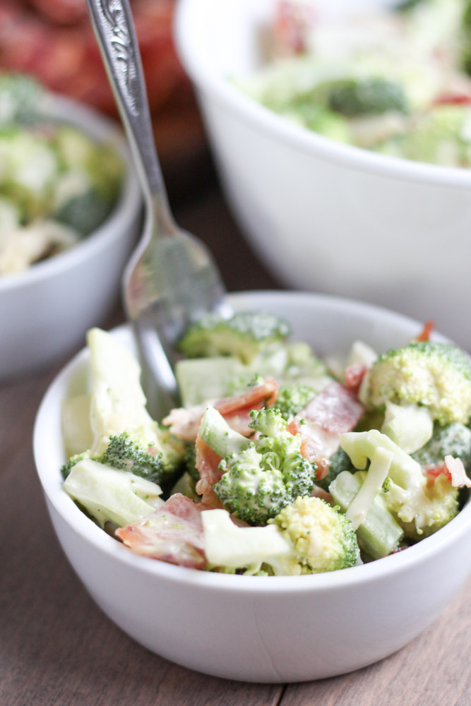 Healthy Broccoli Salad {GlutenFree, Homemade Mayo} VeggieBalance