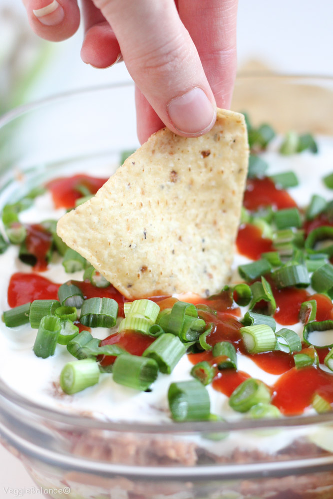Seven Layer Bean Dip {GlutenFree} VeggieBalance