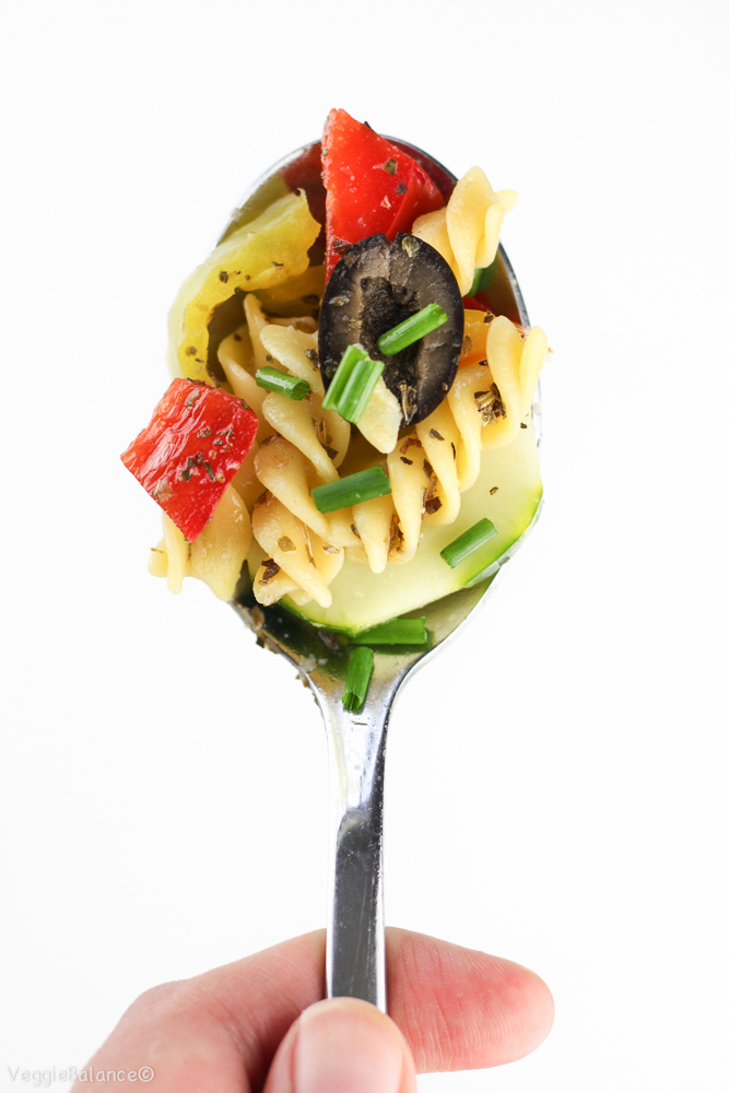 Healthy Italian Pasta Salad with a Homemade Italian Dressing recipe. This is a Trifecta of an Italian Salad because it's Gluten Free, Dairy Free and Vegan Friendly! This recipe has ALL the amazing fresh summer flavor of an Italian Pasta Salad minus the allergens.