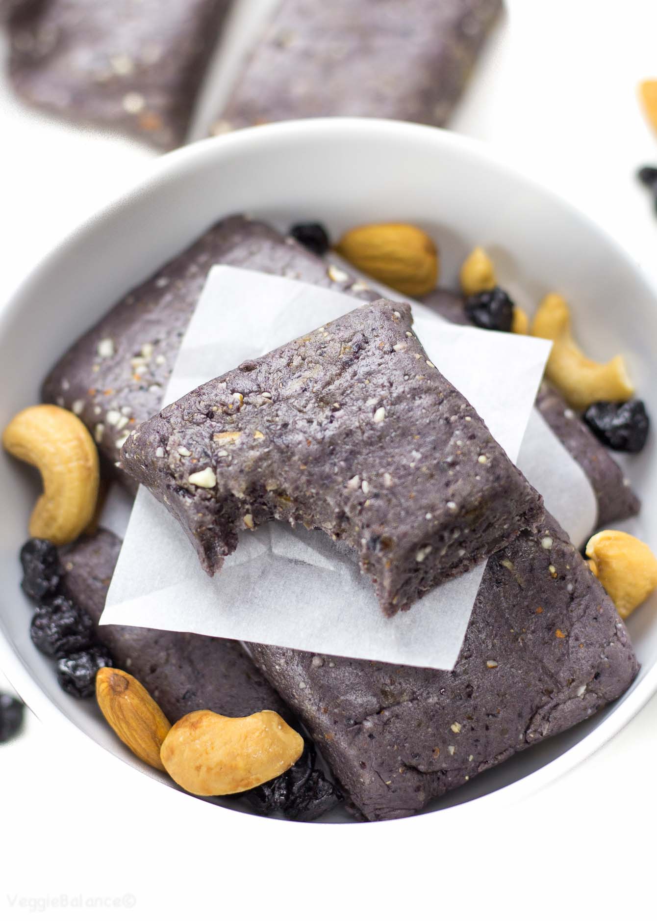 No Bake Protein Bars (Copycat Blueberry RX Bars) VeggieBalance