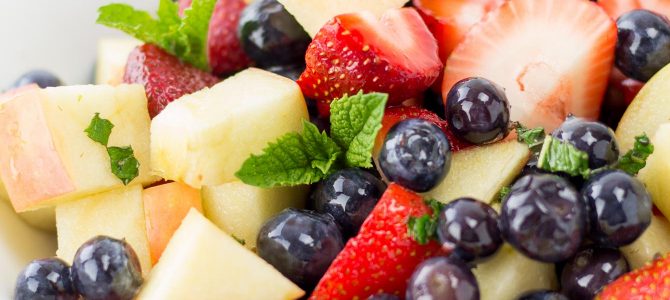 Lemon Mint Fruit Salad (Red, White & Blue Fruit Salad) Lemon Mint Fruit Salad (Red, White & Blue Fruit Salad)