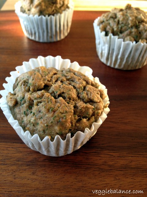 Greenie Banana Muffins-102 calories each! - Veggiebalance.com