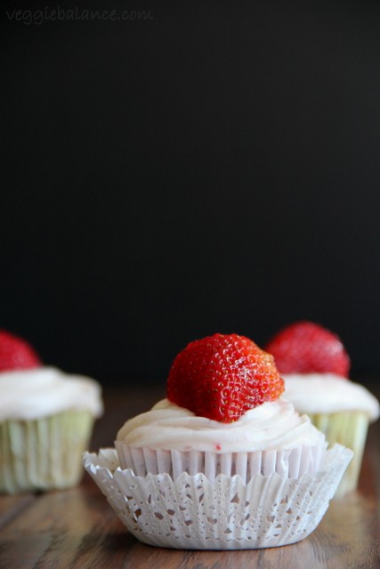 Strawberry Cupcakes with Cream Cheese Frosting