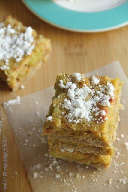 Lemon Rhubarb Bars - Veggiebalance.com