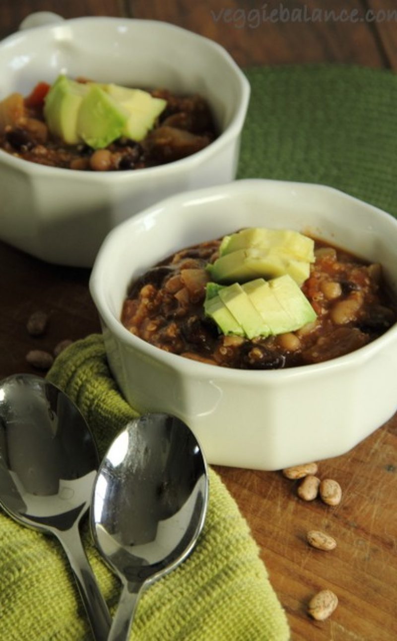 Crockpot Vegetarian Quinoa Chili Recipe