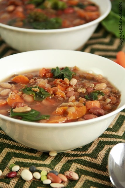 Crock pot 15 Bean Soup - Veggiebalance.com