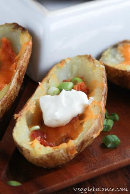 Healthy Baked Potato Skins - Veggie Balance