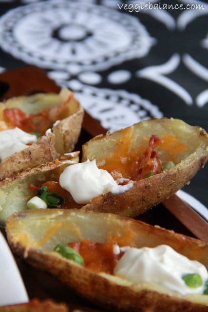 Healthy Baked Potato Skins - Veggie Balance