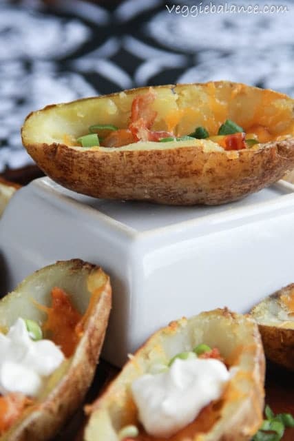 Healthy Baked Potato Skins - VeggieBalance.com