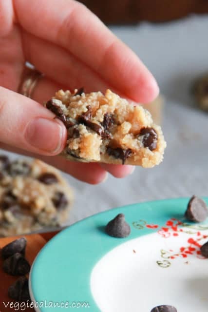 Flourless Chocolate Chip Cookies - Veggiebalance.com