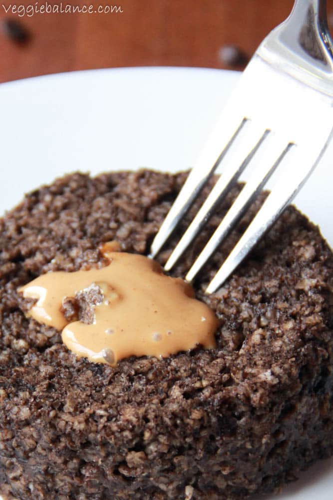 Peanut Butter Chocolate Baked Oatmeal with fork