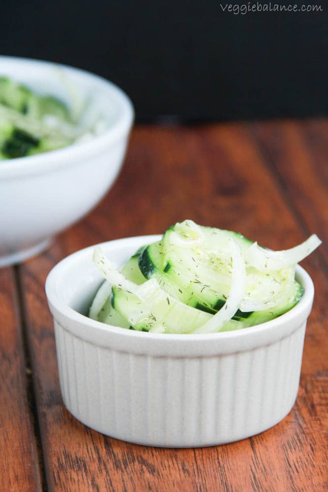 Healthy Cucumber Salad - Veggiebalance.com