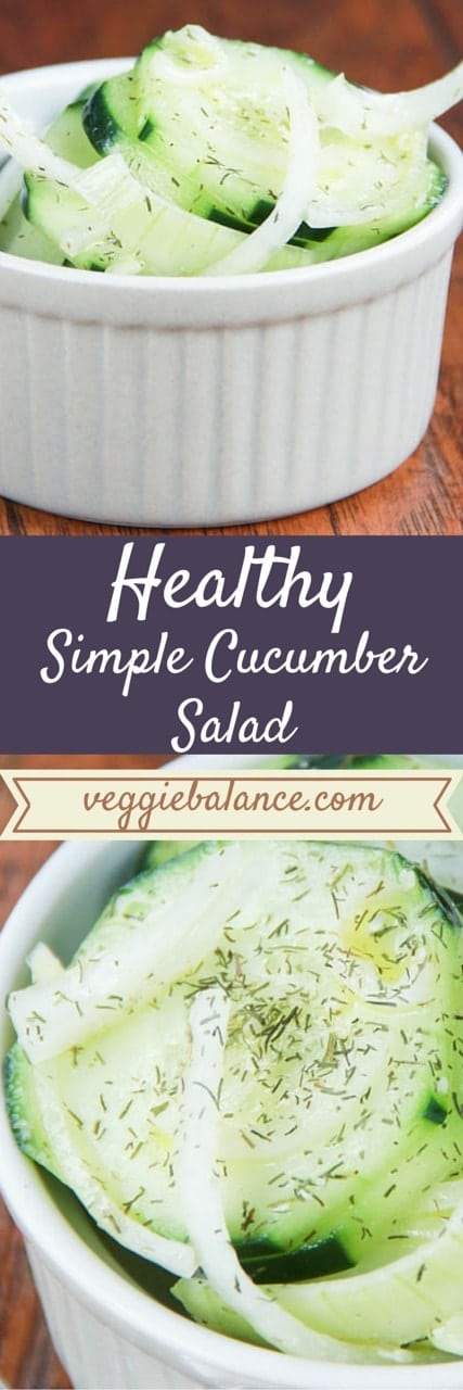 Healthy Cucumber Salad - Veggiebalance.com