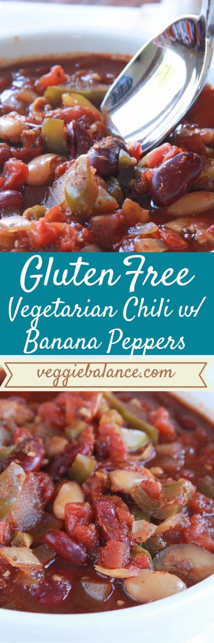 Vegetarian Chili with Banana Peppers - Veggiebalance.com