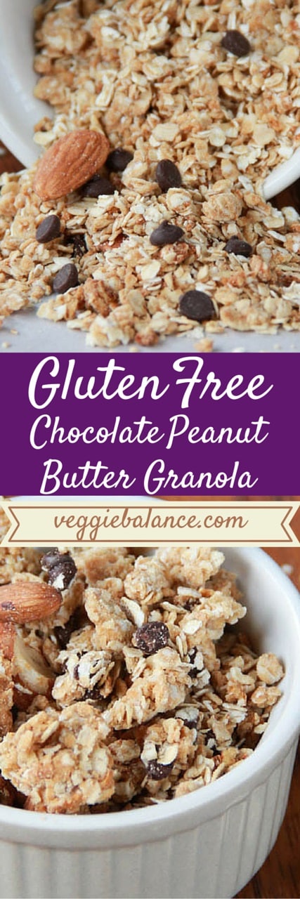 Chocolate Peanut Butter Granola - Veggiebalance.com