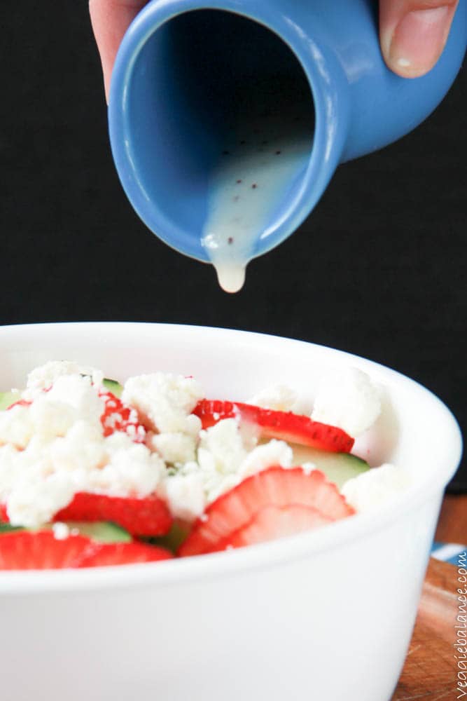 Cucumber Strawberry Salad - Veggiebalance.com