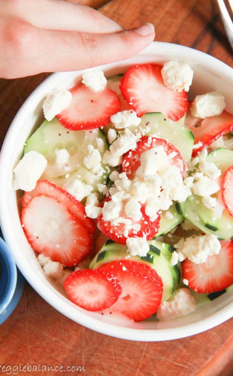 Cucumber Strawberry Salad Recipe