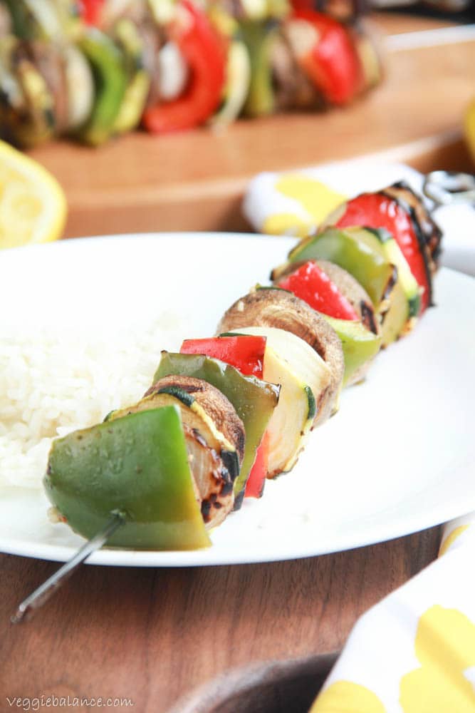 Grilled Vegetable Kabobs - Veggiebalance.com