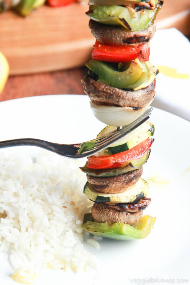 Grilled Vegetable Kabobs - Veggiebalance.com