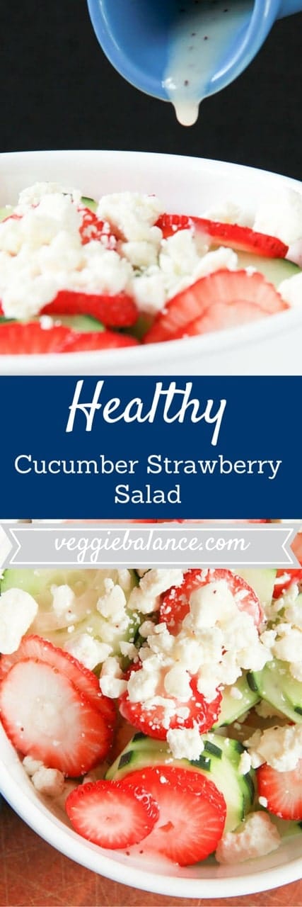 Cucumber Strawberry Salad - Veggiebalance.com