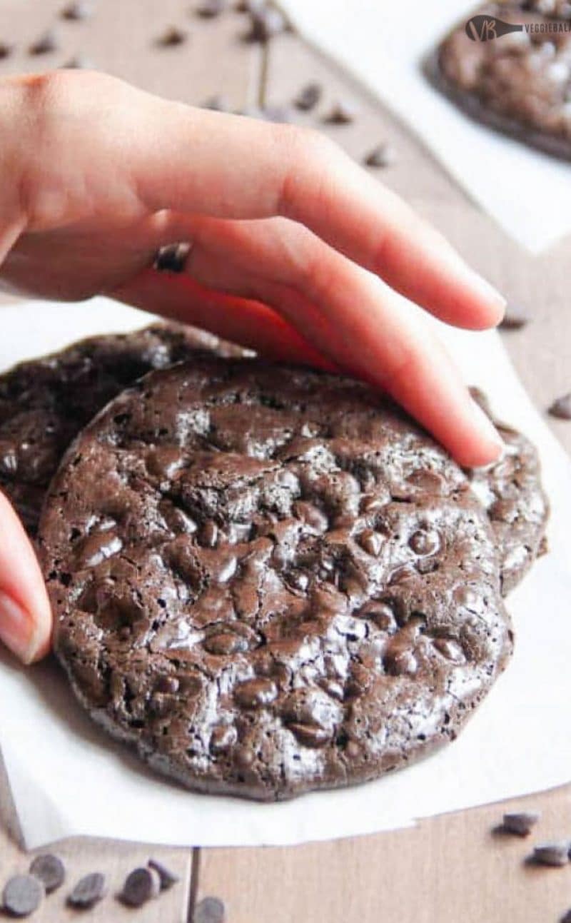 Flourless Double Chocolate Chip Cookies Recipe