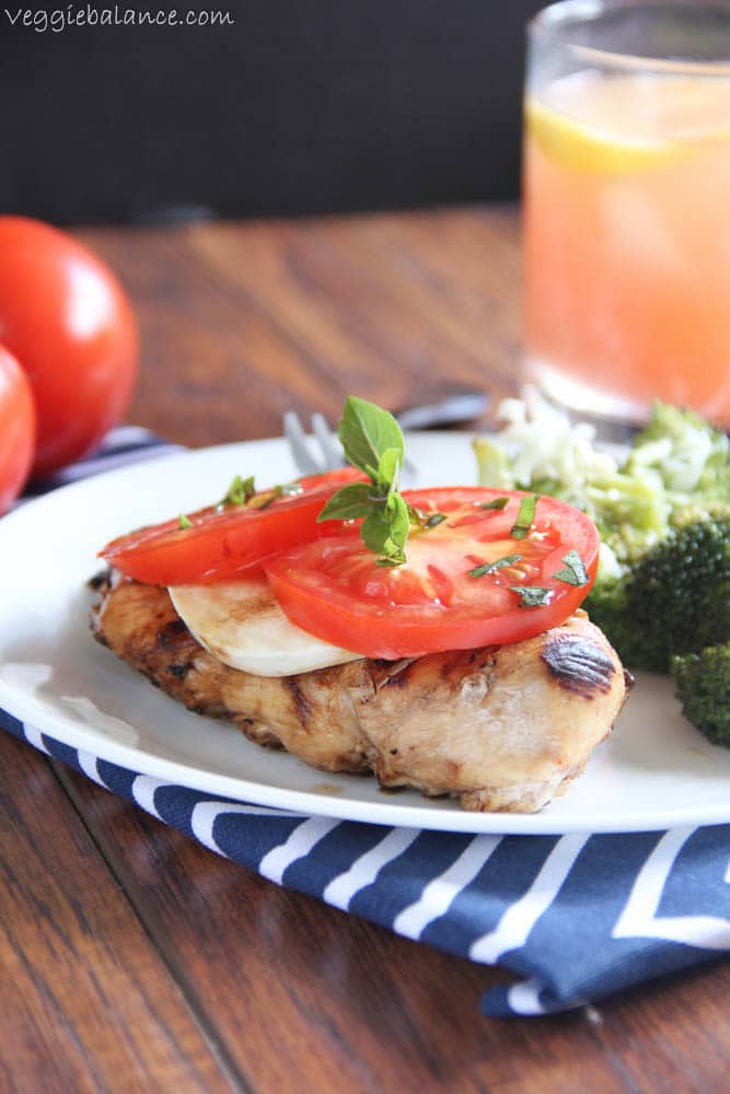 Tomato Mozzarella Chicken - Veggiebalance.com