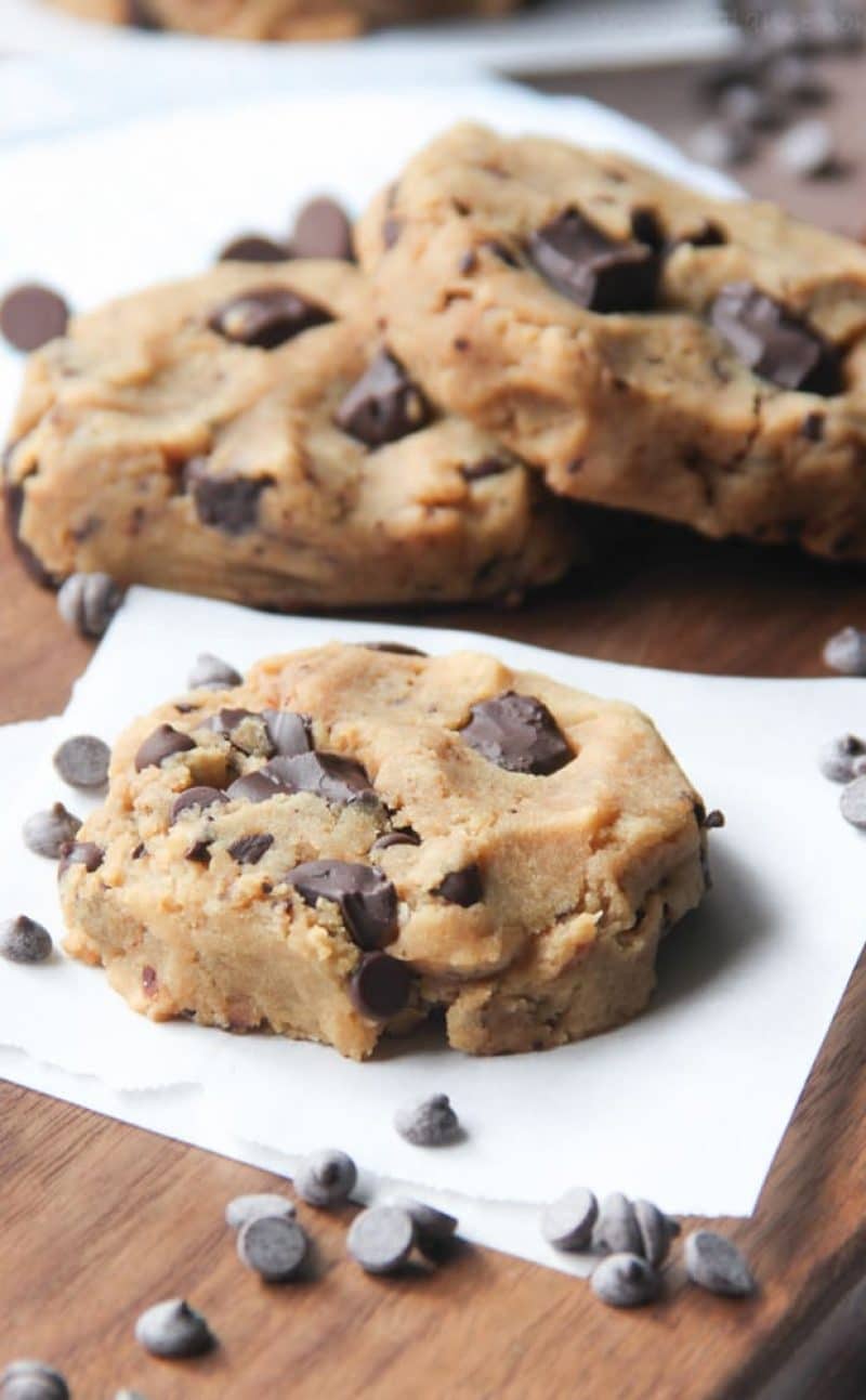 Healthy Chocolate Chip Cookies Recipe (Gluten Free, Vegan, Low Sugar)