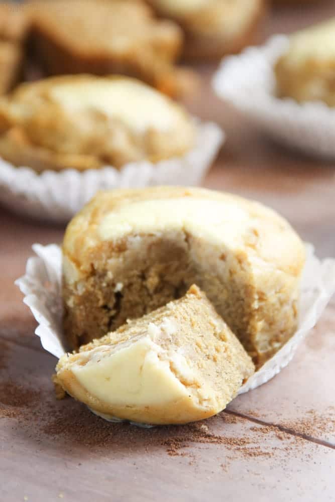 Healthy Pumpkin Cream Cheese Muffins