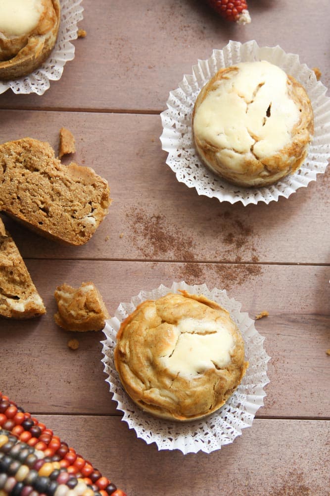 Healthy Pumpkin Cream Cheese Muffins