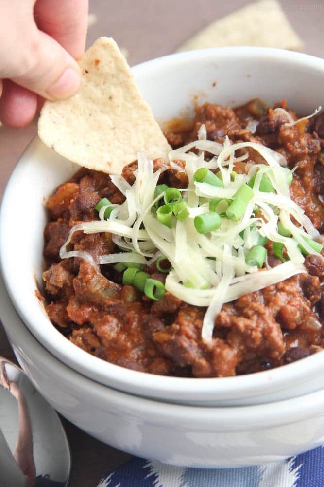 4-Ingredients Gluten-Free One-Pot Chili - Veggiebalance.com