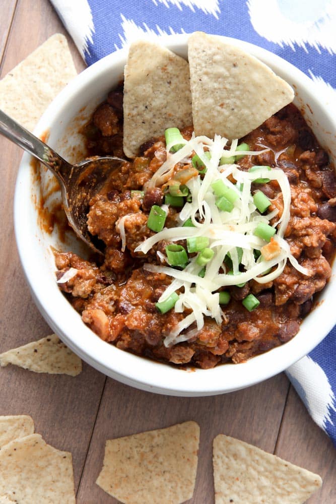 4-Ingredients Gluten-Free One-Pot Chili - Veggiebalance.com