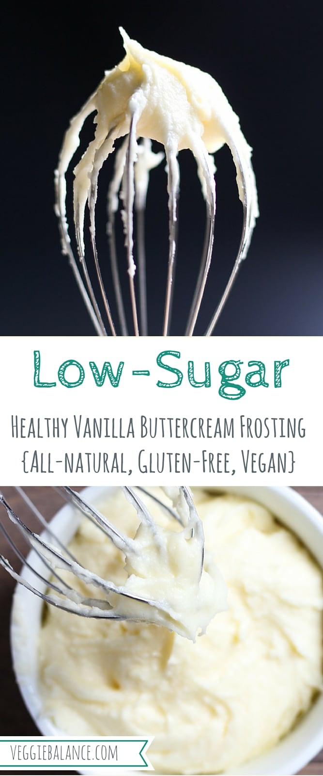 Healthy Vanilla Buttercream Frosting {Low-Sugar} - Veggiebalance.com