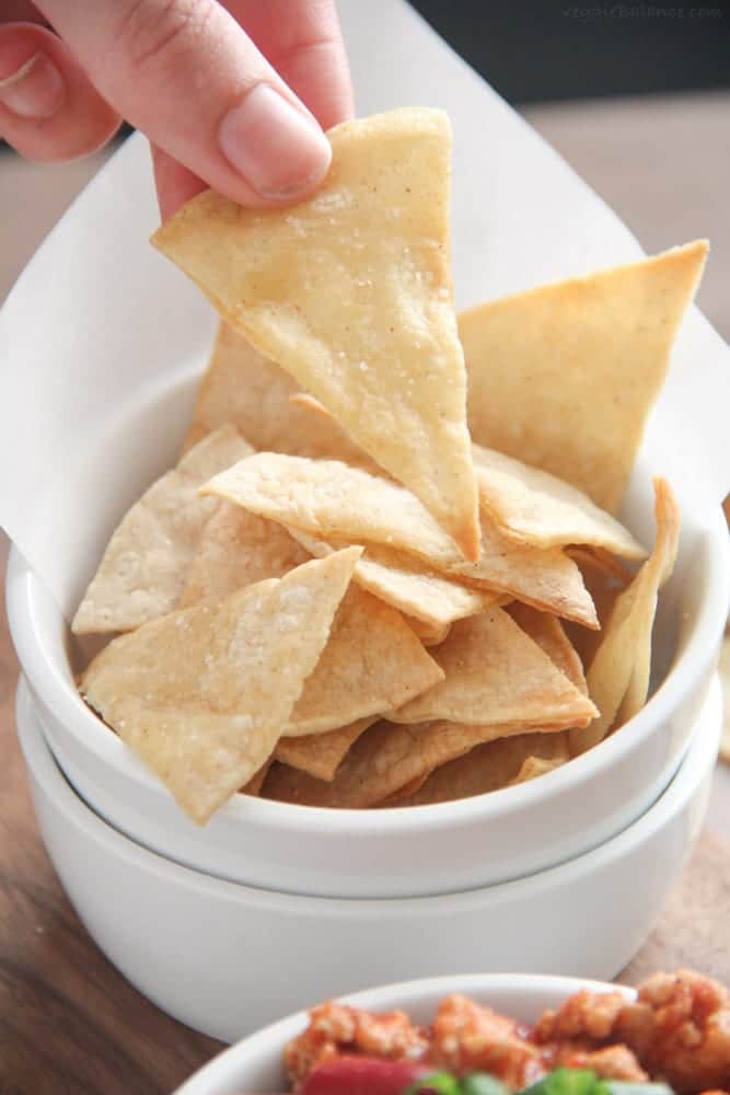 Homemade Corn Tortilla Chips - Veggiebalance.com