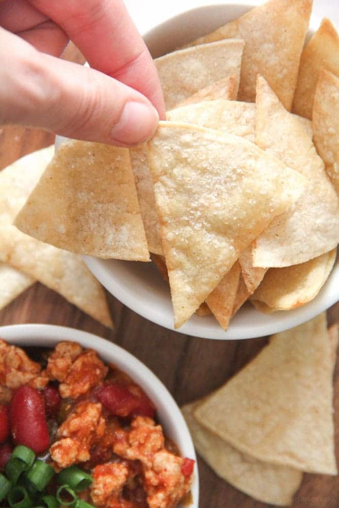 Homemade Corn Tortilla Chips - Veggiebalance.com