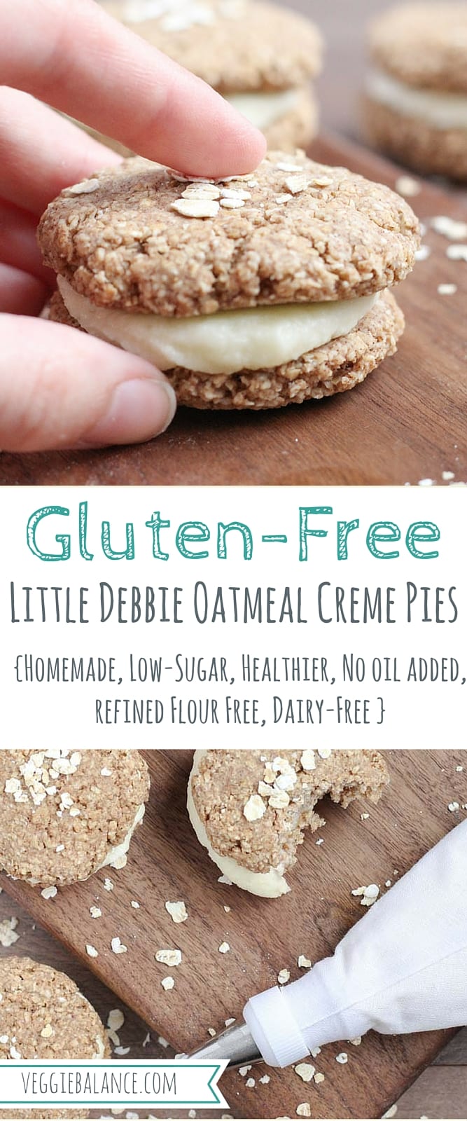 Gluten-Free Little Debbie Oatmeal Creme Pies {Low-Sugar} - Veggiebalance.com