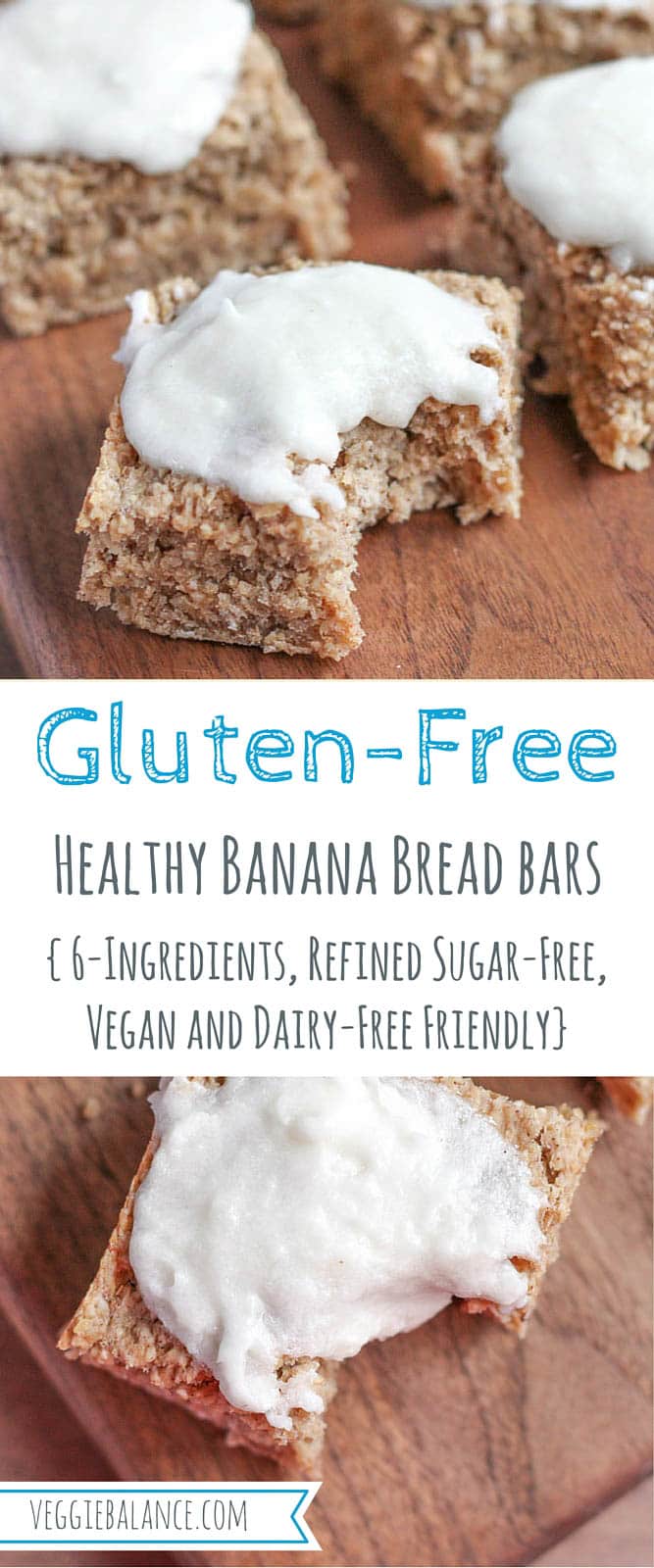 Healthy Banana Bread Bars {Gluten-Free} - Veggiebalance.com