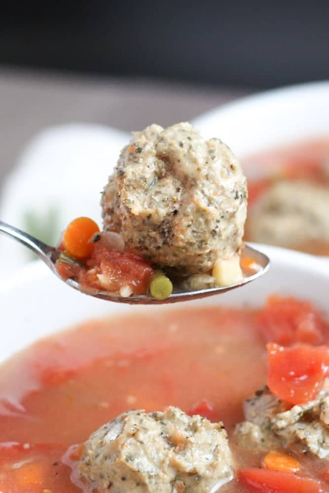 Chicken Meatball Soup {Gluten-Free} - Veggiebalance.com