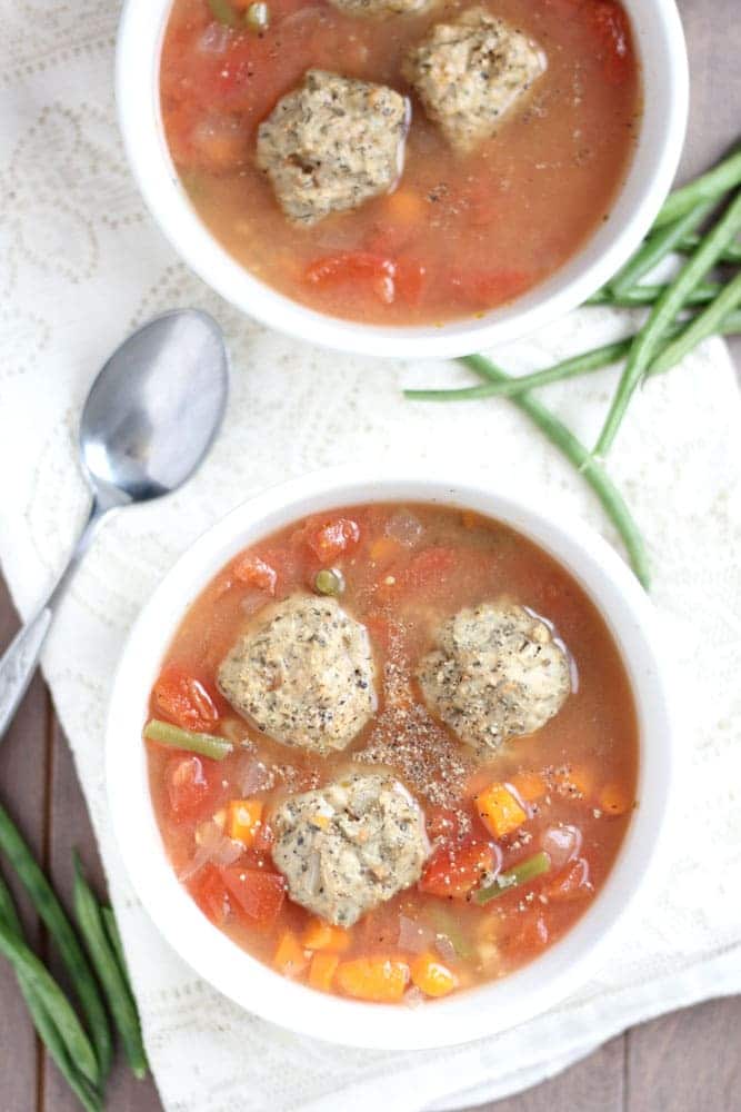 Chicken Meatball Soup {Gluten-Free} - Veggiebalance.com