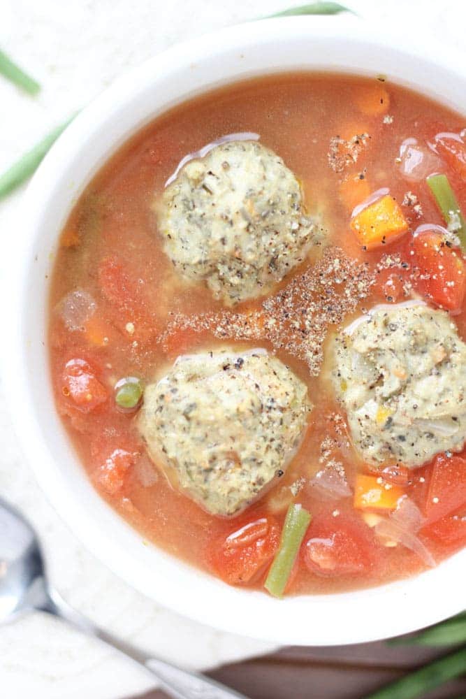 Chicken Meatball Soup {Gluten-Free} - Veggiebalance.com