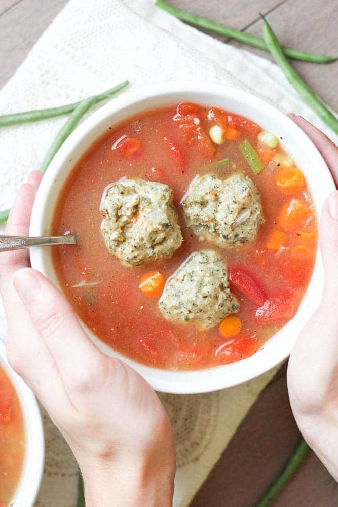 Chicken Meatball Soup {Gluten-Free} - Veggiebalance.com