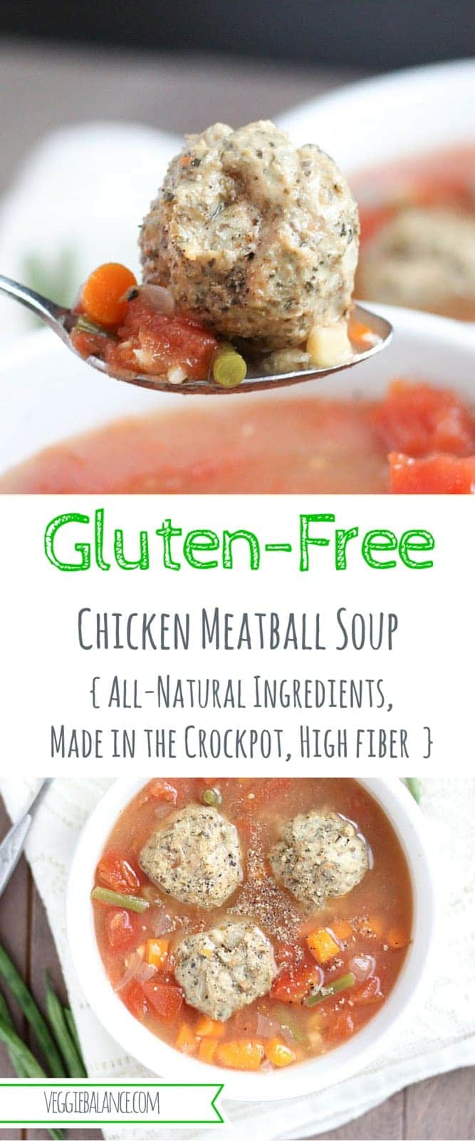 Chicken Meatball Soup {Gluten-Free} - Veggiebalance.com