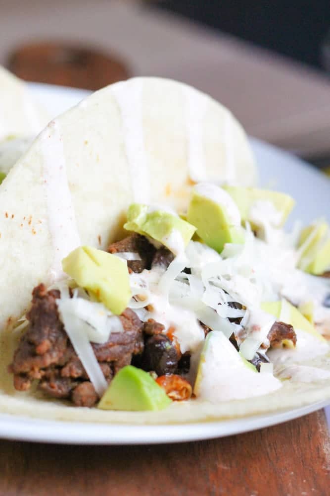 Chorizo Tacos with Black Beans - Veggiebalance.com