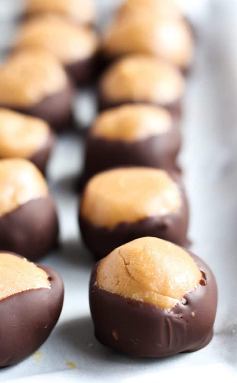 Healthy Buckeye Balls Recipe (Made with 3-Ingredients)