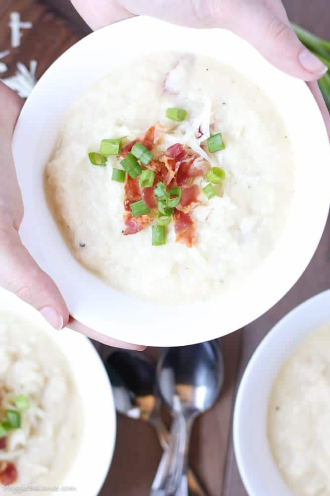 Easy Crockpot Potato Soup - Veggiebalance.com