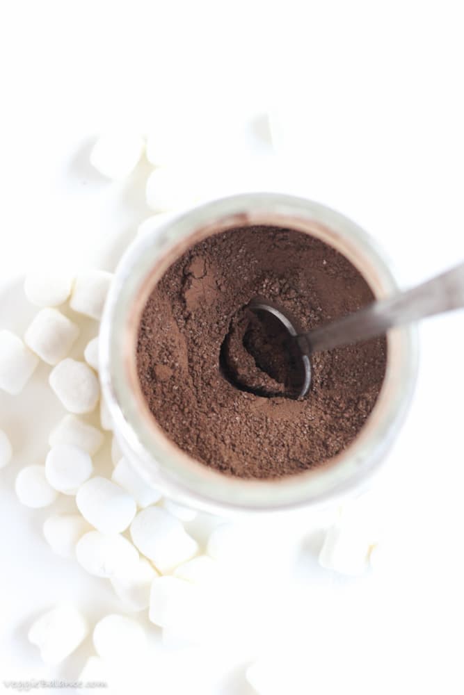 Healthy Hot Chocolate {Low-Sugar, Vegan, Dairy-Free} - Veggiebalance.com