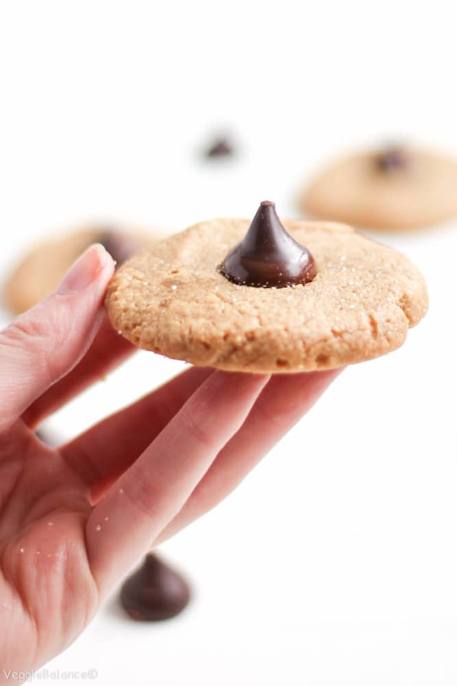 Peanut Butter Blossoms {Gluten-Free, Healthy} - Veggiebalance.com