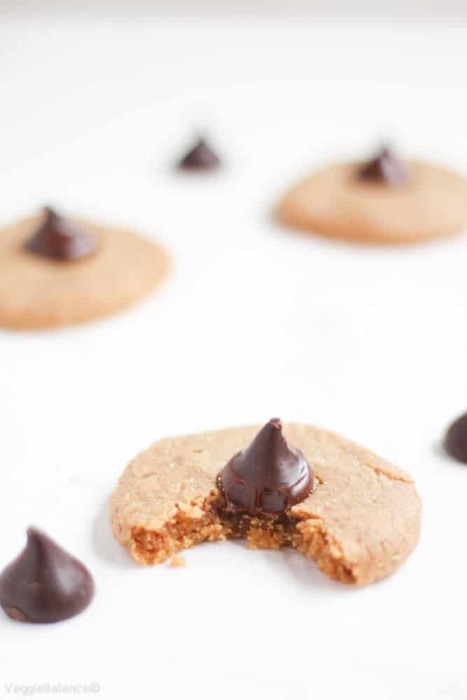 Peanut Butter Blossoms {Gluten-Free, Healthy} - Veggiebalance.com