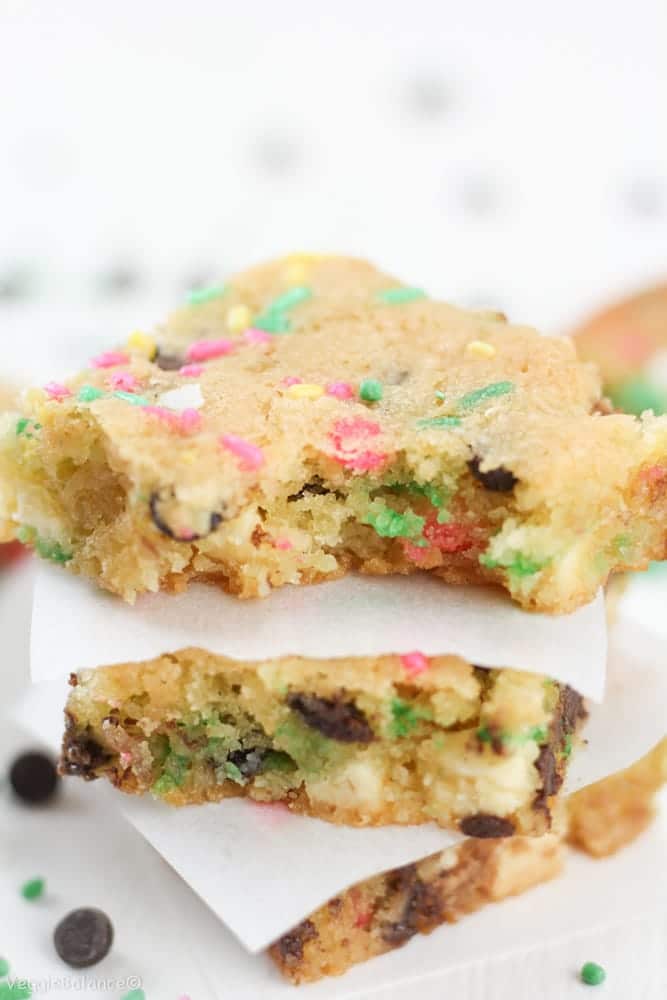 Cake Batter Blondies (Gluten-Free & Dairy-Free) - Veggiebalance.com